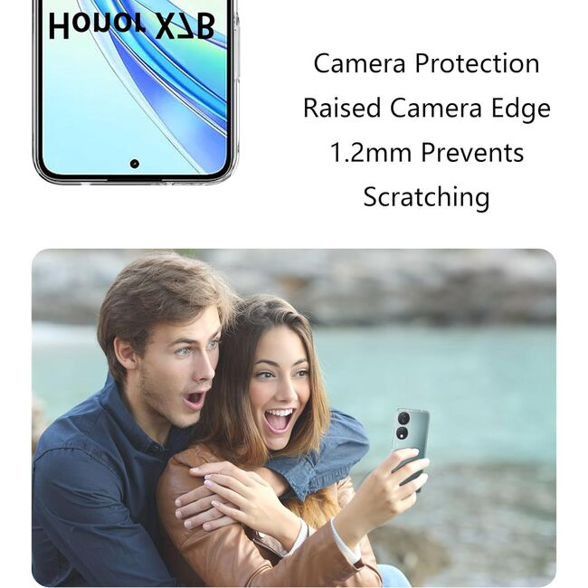 Husa pentru Honor X7b Slim Anti-Shock 1.5mm cu protectie lentile, transparent