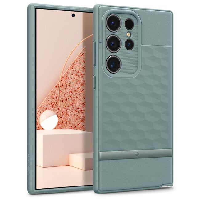 Husa Samsung Galaxy S24 Ultra Spigen Caseology Parallax, sage green