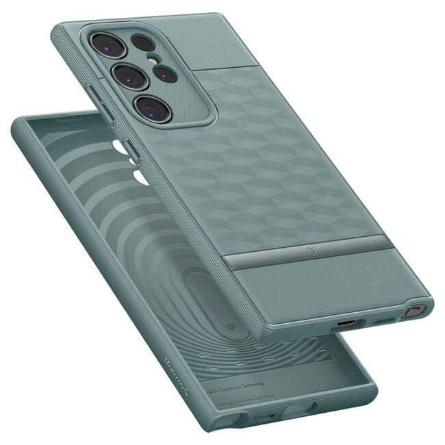 Husa Samsung Galaxy S24 Ultra Spigen Caseology Parallax, sage green