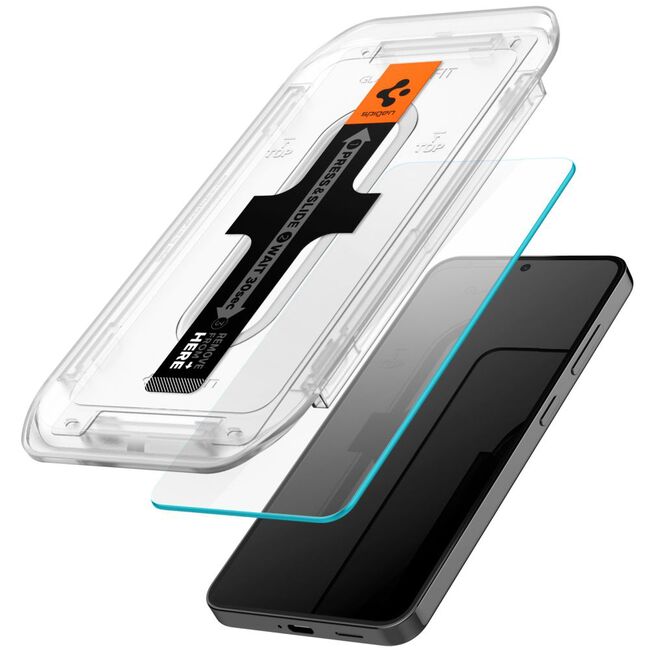 [Pachet 2x] Folie Samsung Galaxy S24 Spigen Glas.tR EZ Fit, transparenta