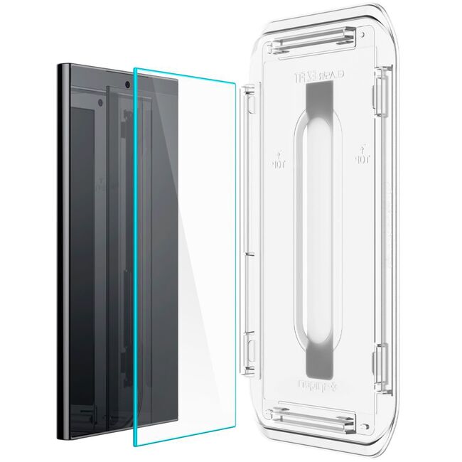 [Pachet 2x] Folie Samsung Galaxy S24 Ultra Spigen Glas.tR EZ Fit, transparenta