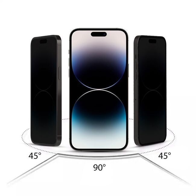 Folie din sticla privacy pentru Samsung Galaxy A35 GLASS PRO+, margini negre