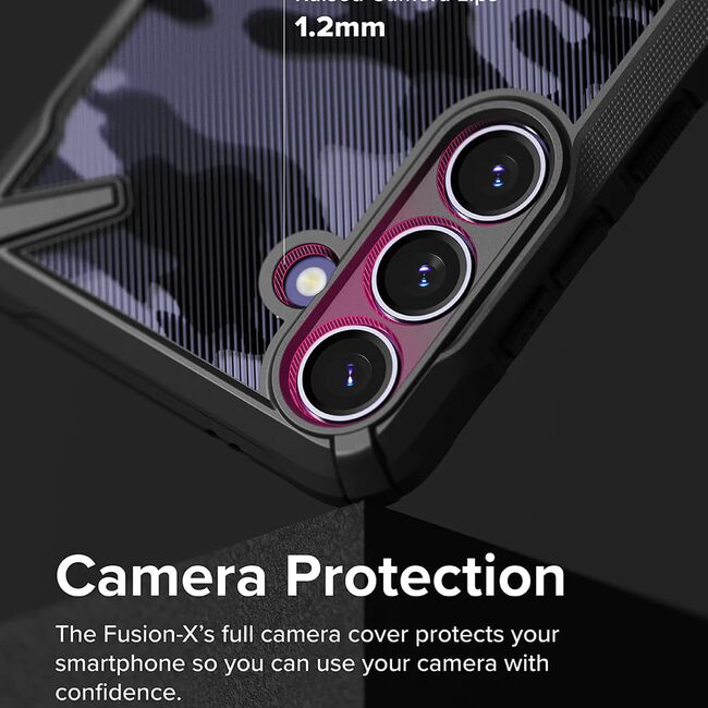 Husa Samsung Galaxy S24 Ringke Fusion X Design, camo black