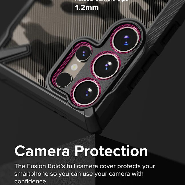Husa Samsung Galaxy S24 Ultra Ringke Fusion X Design, camo black