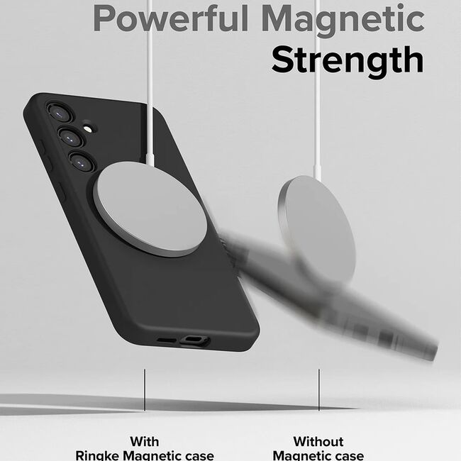 Husa Samsung Galaxy S24 Ringke Silicone Magnetic, negru