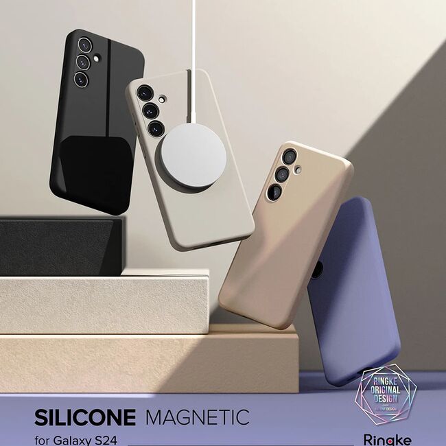 Husa Samsung Galaxy S24 Ringke Silicone Magnetic, stone