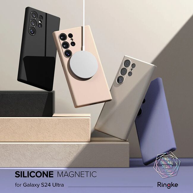Husa Samsung Galaxy S24 Ultra Ringke Silicone Magnetic, lavender