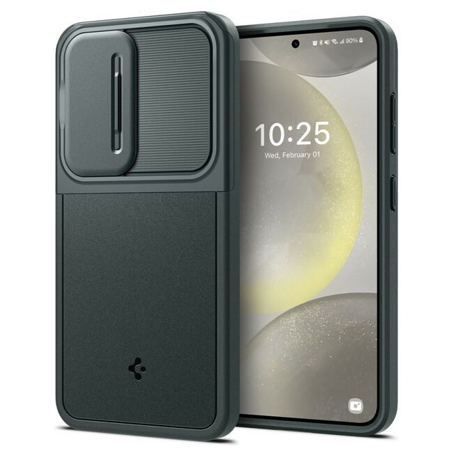 Husa Samsung Galaxy S24 Spigen Optik Armor, verde