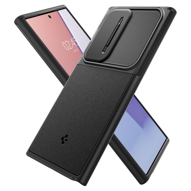 Husa Samsung Galaxy S24 Ultra Spigen Optik Armor, negru