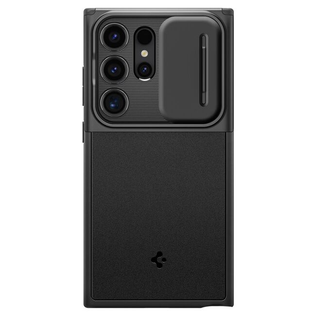Husa Samsung Galaxy S24 Ultra Spigen Optik Armor, negru