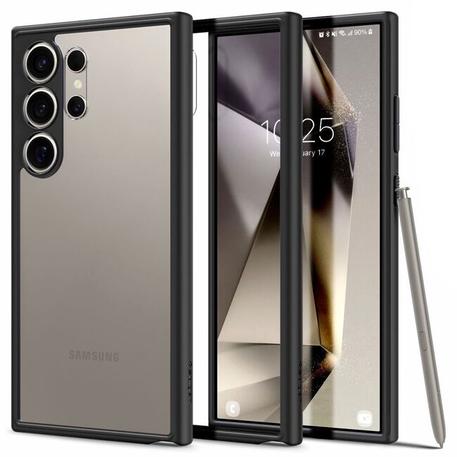 Husa premium pentru  Samsung Galaxy S24 Ultra Spigen Ultra Hybrid transparent - negru