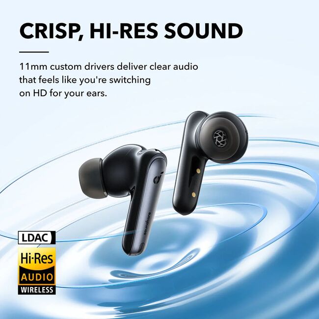 Casti Wireless Anker SoundCore Liberty 4 NC, ANC 2.0, Sunet Hi-Res, LDAC, Bluetooth 5.3, negru