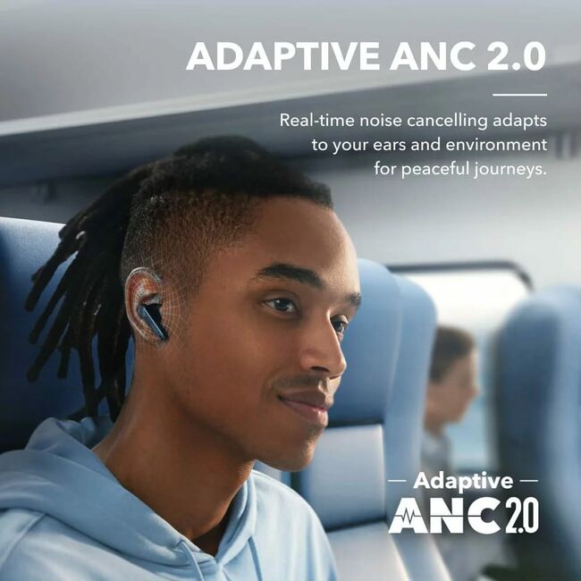 Casti Wireless Anker SoundCore Liberty 4 NC, ANC 2.0, Sunet Hi-Res, LDAC, Bluetooth 5.3 - blue
