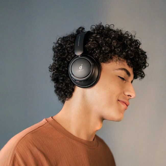 Casti Wireless Over-Ear Anker Soundcore Life Tune, Hybrid Active Noise Cancelling, Deep Bass, MultiPoint, Negru