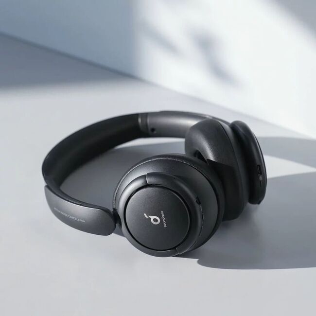 Casti Wireless Over-Ear Anker Soundcore Life Tune, Hybrid Active Noise Cancelling, Deep Bass, MultiPoint, Negru