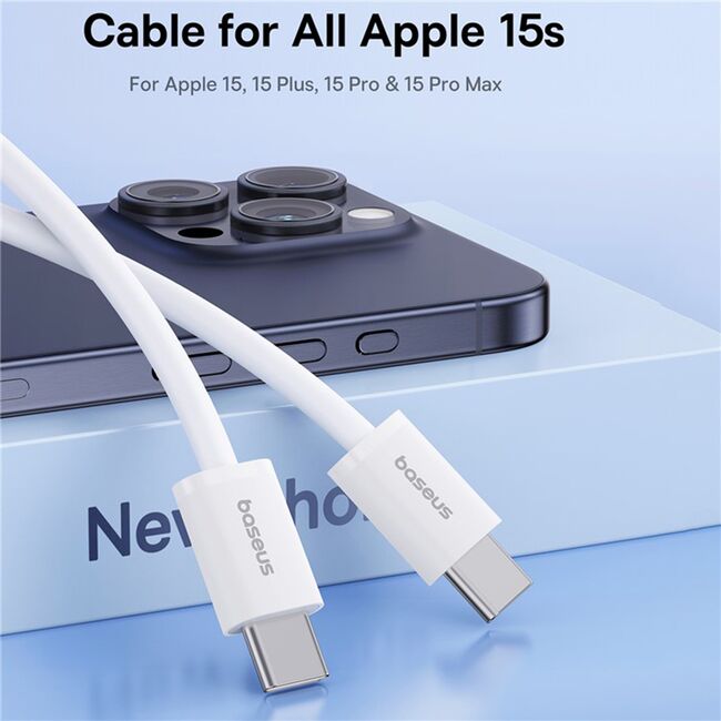 Cablu de date Fast Charging Type-C 30W, 2m Baseus P10365200211-01