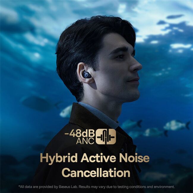 Casti Bluetooth Noise Cancellation Baseus Bowie MA20 Pro, negru