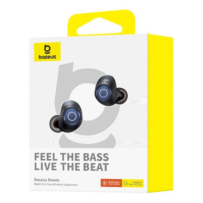 Casti Bluetooth Noise Cancellation Baseus Bowie MA20 Pro, negru