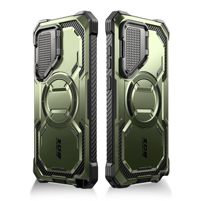 [Pachet 360°] Husa cu folie integrata Samsung Galaxy S24 Ultra I-Blason Armorbox MagSafe, guldan
