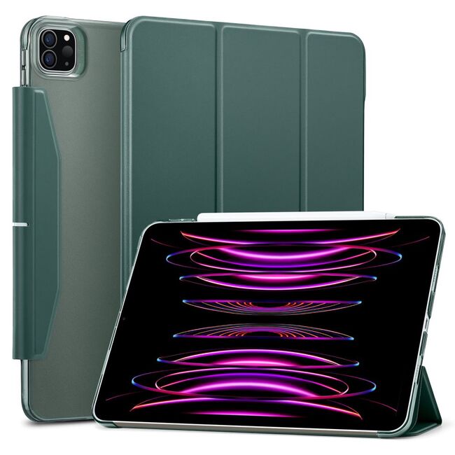 Husa iPad Pro 13 (2024) ESR Ascend Trifold, Forest Green
