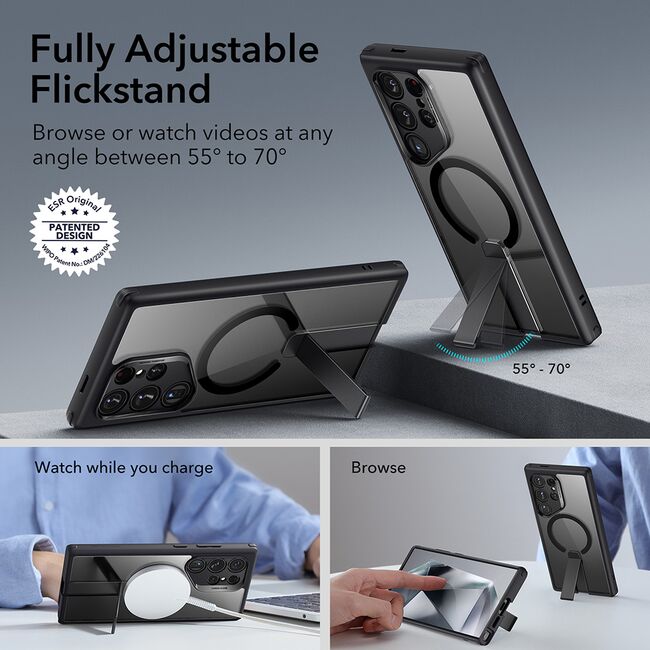 Husa pentru  Samsung Galaxy S24 Ultra cu MagSafe ESR - Boost Flickstand HaloLock - negru