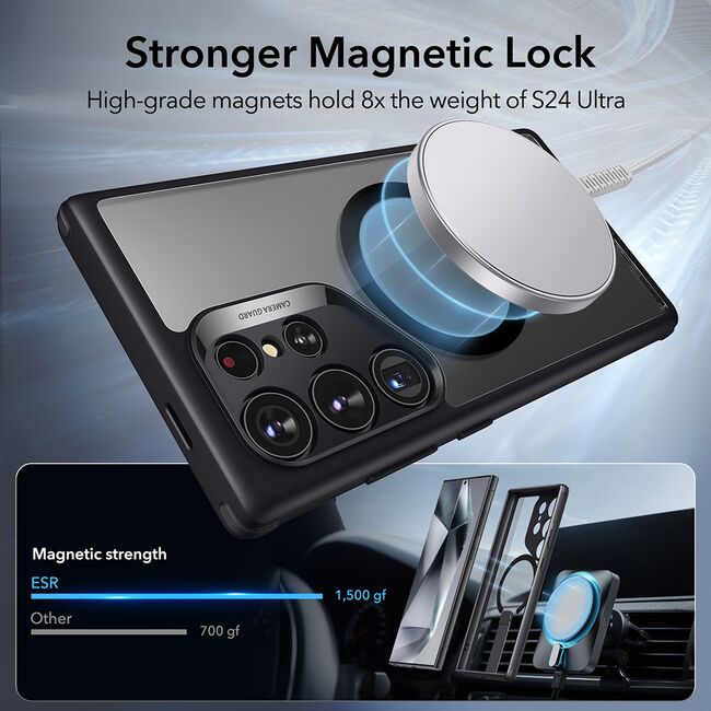Husa pentru  Samsung Galaxy S24 Ultra cu MagSafe ESR - Boost Flickstand HaloLock - negru