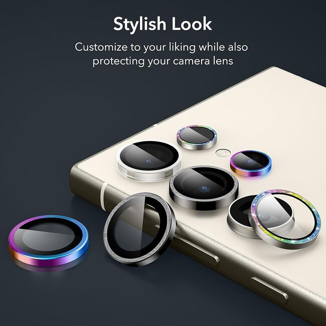 Folie sticla camera Samsung Galaxy S24 Ultra ESR Lens Protector, multicolor  