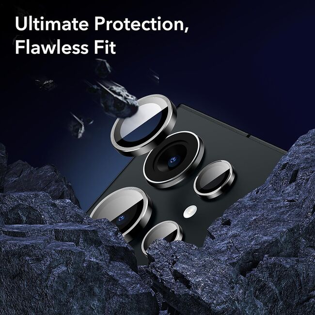 [Pachet 2x] Folie sticla camera Samsung Galaxy S24 Ultra ESR Lens Protector, negru