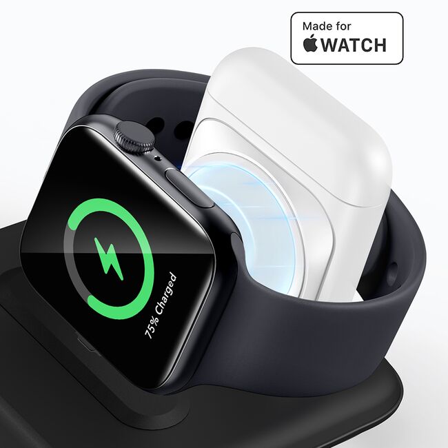 Set incarcator 3in1 Apple MFi Watch, AirPods, iPhone wireless ESR, alb