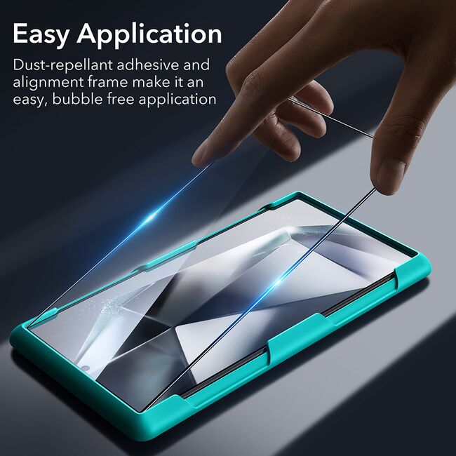 Folie sticla Samsung Galaxy S24 Ultra ESR Screen Shield cu aplicator, transparenta