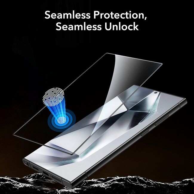 Folie sticla Samsung Galaxy S24 Ultra ESR Screen Shield cu aplicator, transparenta