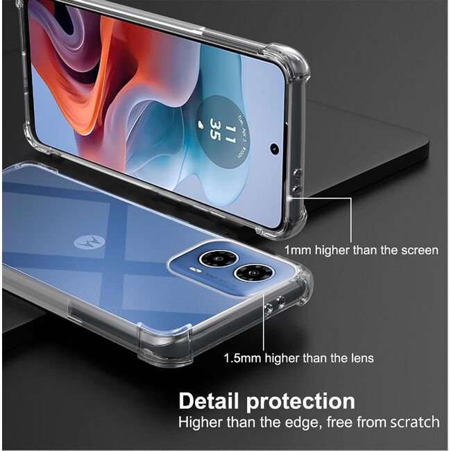 Husa Motorola Moto G34 Anti-Shock 1.5mm, reinforced 4 corners, transparent