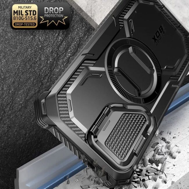 [Pachet 360°] Husa cu folie integrata Samsung Galaxy S24 Plus I-Blason Armorbox MagSafe, negru