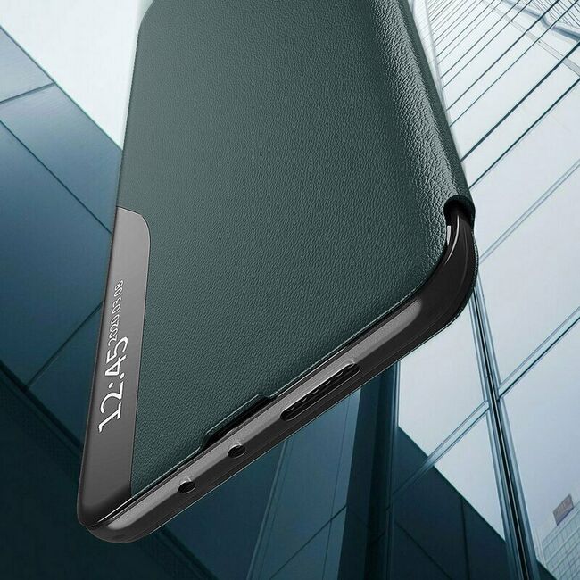 Husa Honor X8b Eco Leather View flip tip carte, verde