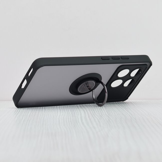 Husa Xiaomi Poco X6 Pro Techsuit Glinth cu inel suport stand magnetic, negru