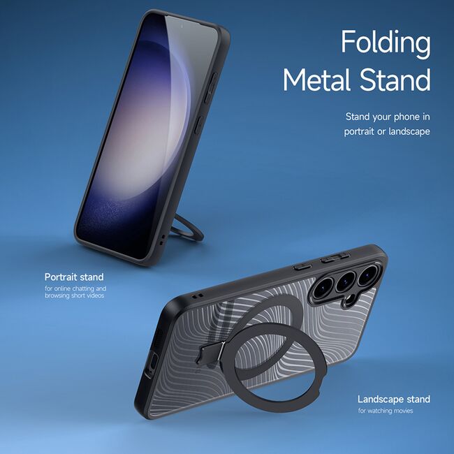 Husa Samsung Galaxy S24 Dux Ducis Aimo MagSafe Magnetic Stand, negru