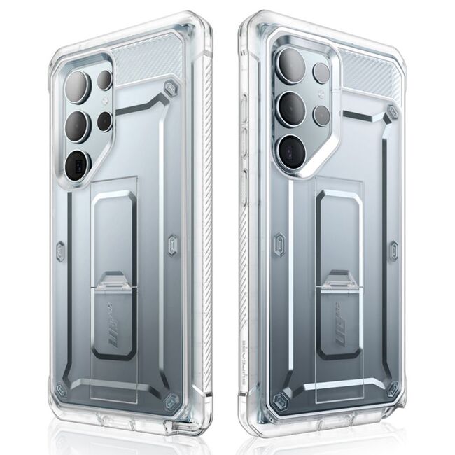 Pachet 360: Husa cu folie integrata Samsung Galaxy S24 Ultra Supcase Unicorn Beetle Pro, transparenta