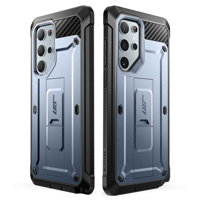 Pachet 360: Husa cu folie integrata Samsung Galaxy S24 Ultra Supcase Unicorn Beetle Pro KickStand, tilt