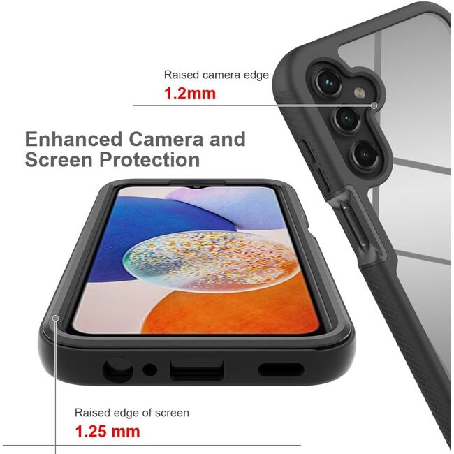 Pachet 360: Husa cu folie integrata Samsung Galaxy A05s fata-spate Defense360 - negru