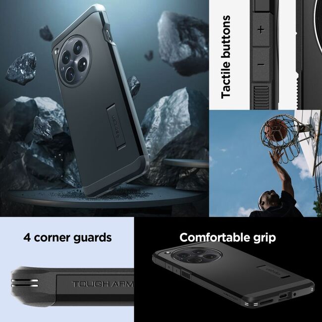 Husa OnePlus 12 Spigen Touch Armor, negru