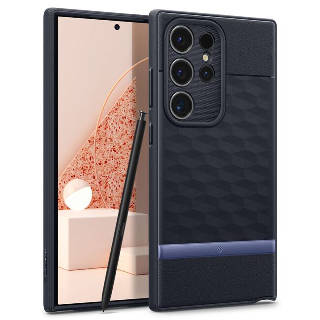 Husa Samsung Galaxy S24 Ultra Spigen Caseology Parallax, navy violet