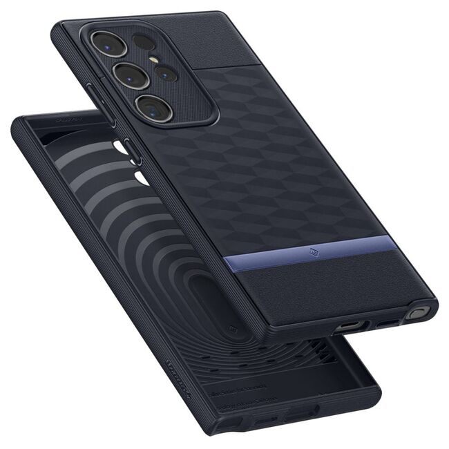 Husa Samsung Galaxy S24 Ultra Spigen Caseology Parallax, navy violet