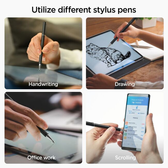 Stylus pen universal, creion touchscreen Spigen, negru