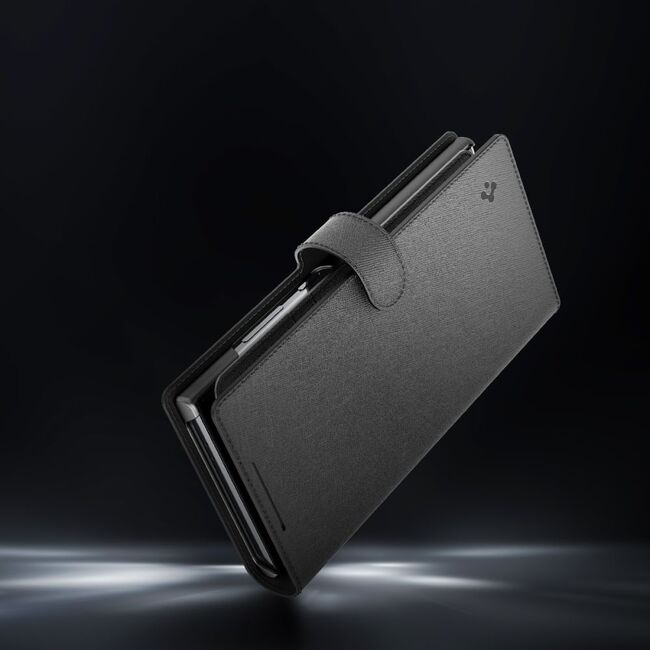 Husa Samsung Galaxy S24 Ultra Spigen Wallet S Plus tip carte, negru