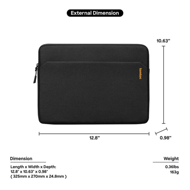 Geanta Laptop / tableta Tomtoc - tablet sleeve (b18b1p1) - shock-absorbing padding, 12.9” - roz