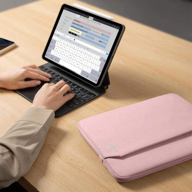 Geanta Laptop / tableta Tomtoc - tablet sleeve (b18b1p1) - shock-absorbing padding, 12.9” - roz
