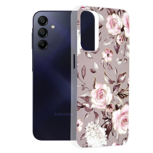 Husa Samsung Galaxy A15 Techsuit Marble, Bloom of Ruth Gray
