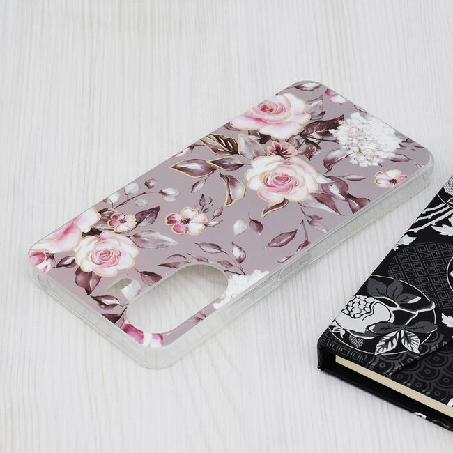 Husa Xiaomi Redmi 13C 4G Techsuit Marble, Bloom of Ruth Gray