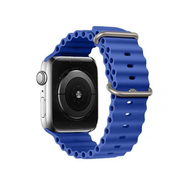 Curea Apple Watch 1/2/3/4/5/6/7/8/9/SE/SE 2/Ultra/Ultra 2 (42/44/45/49mm) Techsuit, bleu, W038