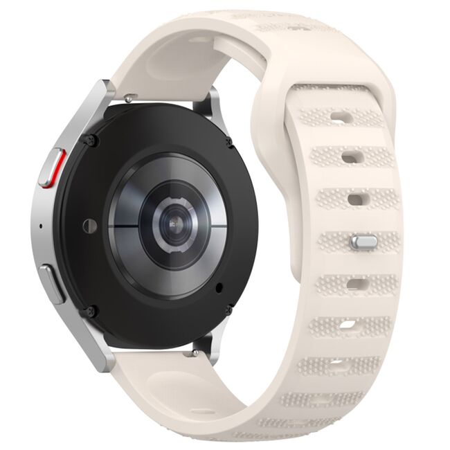 Curea Samsung Galaxy Watch 4/5/6/Active 2, Huawei Watch GT 3 (42mm)/GT 3 Pro (43mm) Techsuit, W050, bej